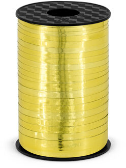 Sierlint kunststof - goud - 5 mm x 225 meter - cadeaulint - hobbylint