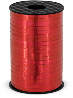 Sierlint kunststof - rood - 5 mm x 225 meter - cadeaulint - hobbylint