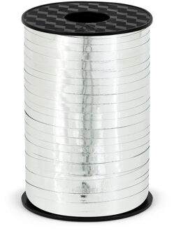 Sierlint kunststof - zilver - 5 mm x 225 meter - cadeaulint - hobbylint