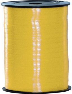 Sierlint of cadeaulint - geel - dun - 500 meter x 0.5 cm - Feestartikelen en versiering