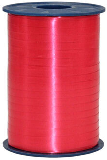 Sierlint of cadeaulint - rood - dun - 500 meter x 0.5 cm - Feestartikelen en versiering