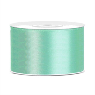 Sierlint satijn - Mintgroen - 3,8 cm/38 mm x 25 meter - Cadeaulint satijnlint - Cadeaulinten