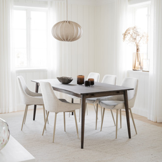 Sierra eetkamerstoel licht beige - beige poten