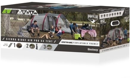 Sierra Ridge Air Pro X4 4-persoons 485 x 270 x 200 cm Grijs
