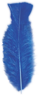 Sierveren - 50x - blauw - 17 cm - knutselveertjes - Verkleedveren