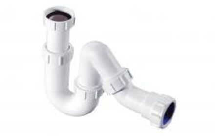 Sifon 1.1/4inch Kunststof Wit