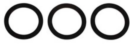 Sifon vlakke afdichting, siliconen, 35 x 45 x 2 mm, voor 1 1/2" (3x) - 98696140