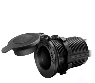 Sigarettenaansteker 12V 24V Motorfiets Auto Automatische Marine Power Socket Socket Waterdichte Plug Zwart