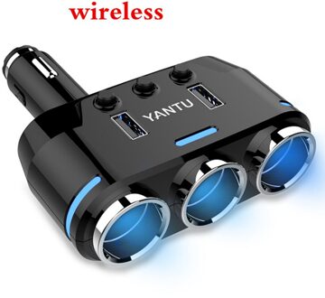 Sigarettenaansteker Een Voor Drie Autolader Multifunctionele Digitale Display 1