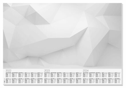 Sigel Bureau onderlegger papier 41 x 59,5 cm met kalender 30 vellen Wit