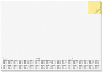 Sigel Bureau onderlegger papier 41 x 59,5 cm met kalender 30 vellen Wit