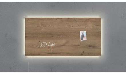 Sigel Glasmagneetbord Sigel Artverum LED 910x460x15 Natural Wood