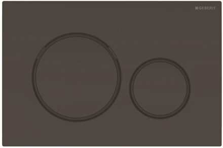 sigma 20 bedieningplaat met dualflush frontbediening voor toilet 24.6x16.4cm zwart / matzwart