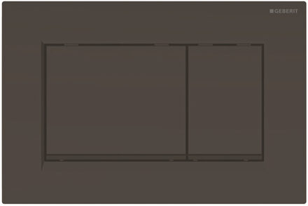 Sigma 30 bedieningplaat met dualflush frontbediening voor toilet 24.6x16.4cm zwart met matzwarte designstrook