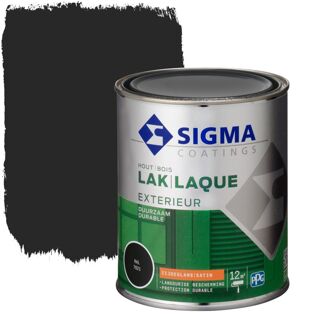 Sigma Coatings Houtlak Exterieur - Zijdeglans - Zwartgrijs Ral 7021 - 750ml