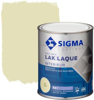 Sigma Coatings Houtlak Interieur - Mat - Parelwit Ral 1013 - 750ml