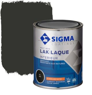 Sigma Coatings Houtlak Interieur - Zijdeglans - Zwart Ral 9005 - 750ml