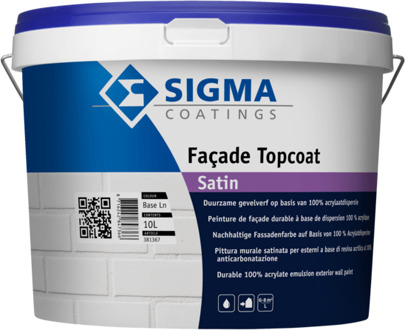 Sigma facade topcoat satin lichte kleur 5 ltr