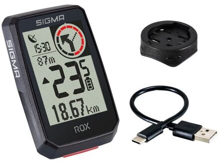 Sigma Fietscomputer GPS Sigma ROX 2.0 met standaard stuurhouder - zwart