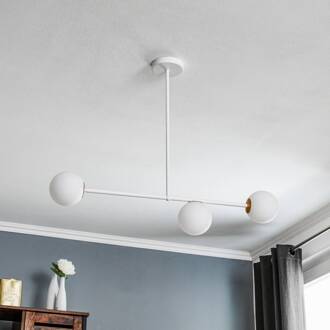 Sigma Hanglamp Gama 3, 3-lamps, wit wit, goud