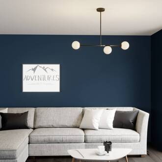 Sigma Hanglamp Gama 3, 3-lamps, zwart zwart, wit