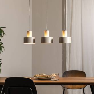 Sigma Hanglamp Rif 3, taupe, 3-lamps, lineair, staal