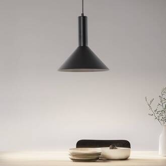 Sigma Hanglamp Vitrum cone, zwart, metaal, Ø 26 cm, E27