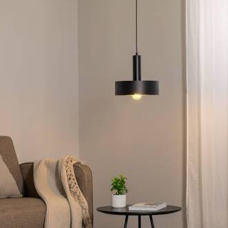 Sigma Hanglamp Vitrum round, zwart, cilindrisch, Ø 27 cm