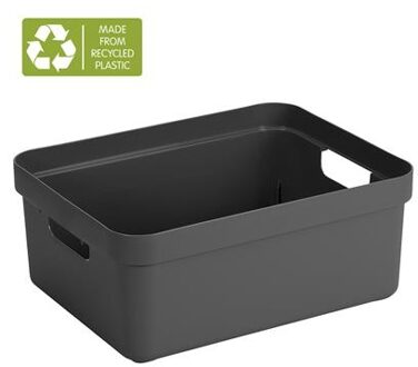 Sigma Home opbergbox - 24 liter - antraciet Grijs