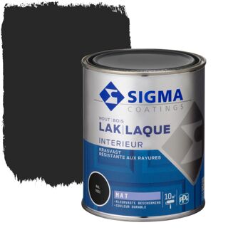 Sigma Houtlak Binnen Interieur - Zwartgrijs Ral 7021 - Mat - 750ml