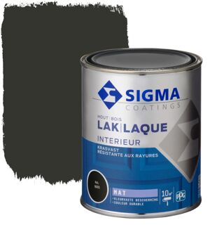 Sigma Houtlak Interieur - Mat - Zwart Ral 9005 - 750ml