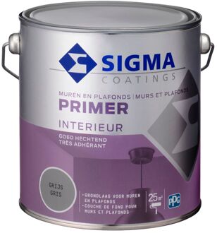 Sigma Interieur Primer - Muur En Plafond - Grijs - 2,5l