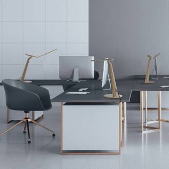 Sigma LED-bureaulamp CCT goud