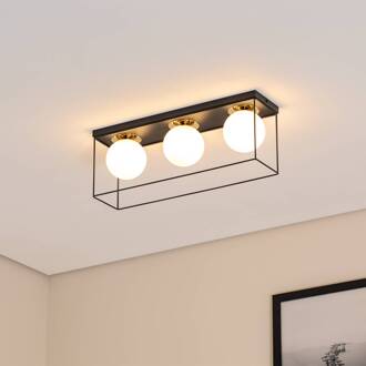 Sigma Plafondlamp Aroma, 3-lamps, zwart/wit/goud, staal zwart, wit, goud