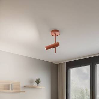 Sigma Plafondspot Leda 1, baksteenrood, 1-lamp, hoogte 34 cm