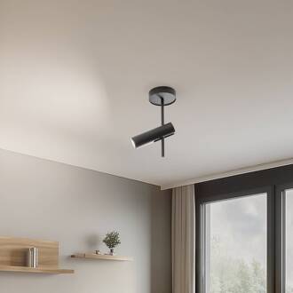 Sigma Plafondspot Leda 1, olijfgroen, 1-lamp, staal, hoogte 34 cm