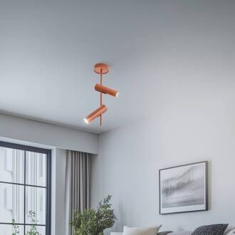 Sigma Plafondspot Leda 2, baksteenrood, 2-lamps, hoogte 55 cm