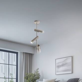 Sigma Plafondspot Leda 3, taupe, 3-lamps, staal, GU10, hoogte 76 cm