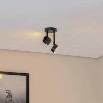 Sigma Plafondspot Nemo, 21 cm, 2-lamps, zwart, beweegbaar, GX53 zwart, wit