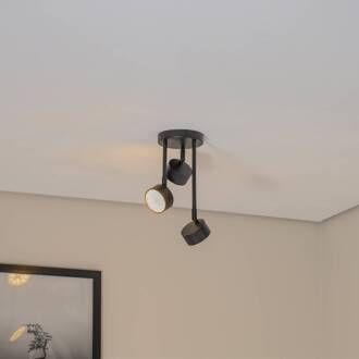 Sigma Plafondspot Nemo, 34 cm, 3-lamps, zwart, beweegbaar, GX53 zwart, wit