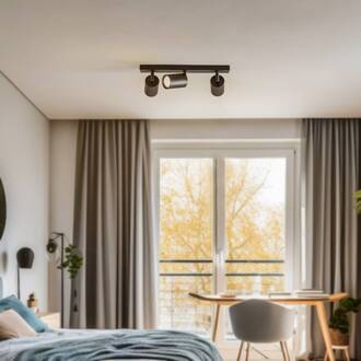 Sigma Plafondspot Zoom, 3-lamps, zwart