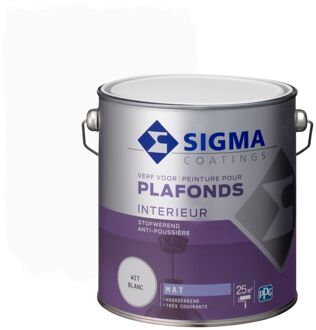 Sigma Plafondverf Extra Mat 7000 Wit 2,5 Ltr
