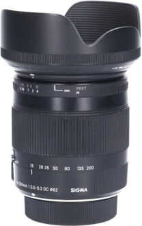 Sigma Tweedehands Sigma 18-200mm f/3.5-6.3 DC OS HSM Macro Contemporary Nikon CM1795 Zwart