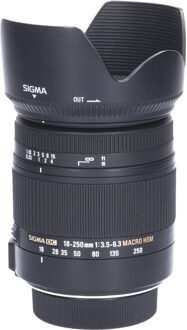 Sigma Tweedehands Sigma 18-250mm f/3.5-6.3 DC OS HSM Macro Nikon CM6284 Zwart