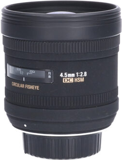Sigma Tweedehands Sigma 4.5mm f/2.8 EX DC HSM Fisheye Nikon CM8413 Zwart