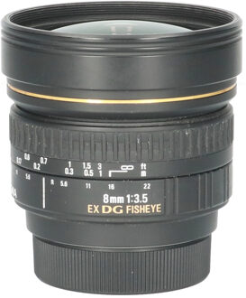Sigma Tweedehands Sigma 8mm f/3.5 EX DG Fisheye Nikon CM6325 Zwart
