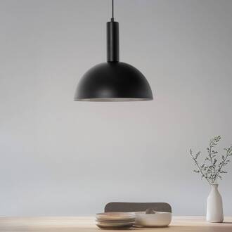 Sigma Vitrum cupola M hanglamp, zwart, halfrond, Ø 30 cm