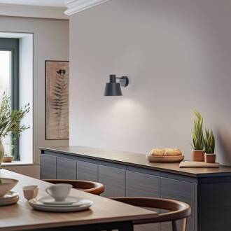 Sigma Wandlamp Dunka, antraciet 1-lamp, staal, hoogte 17 cm