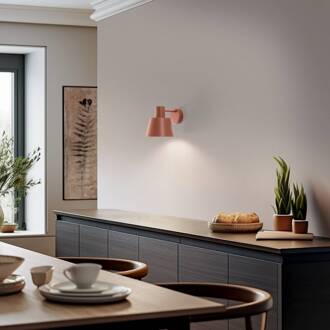 Sigma Wandlamp Dunka, baksteenrood, 1-lamp, staal, hoogte 17 cm