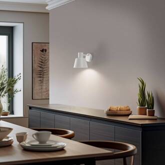 Sigma Wandlamp Dunka, taupe, 1-lamp, staal, E27, hoogte 17 cm